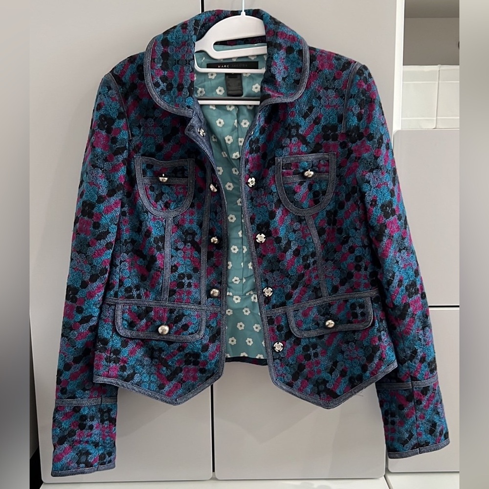 Authentic Y2K Vintage Marc Jacobs Tweed Wool Coat Jacket